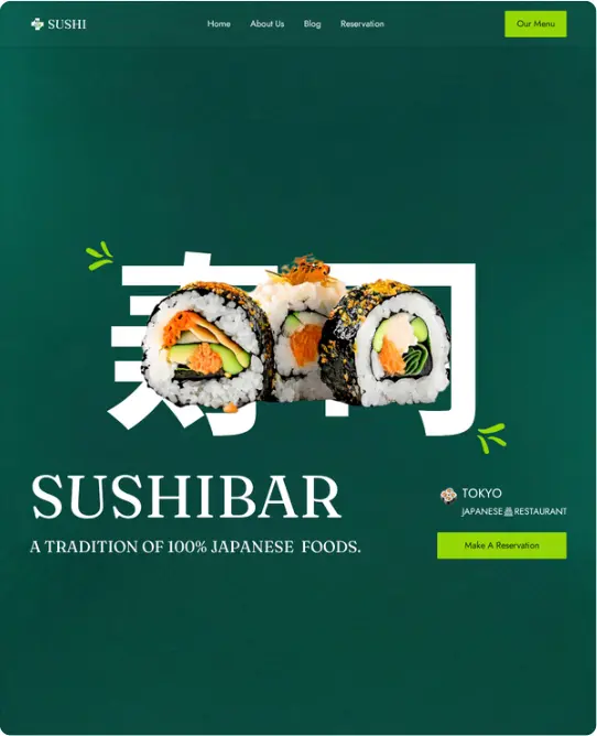 Aperçu du template de site web